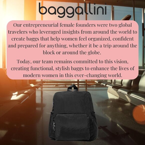 Women's Lightweight Travel Backpack - Packable Design with Luggage Sleeve, Black - Picture 6 of 6